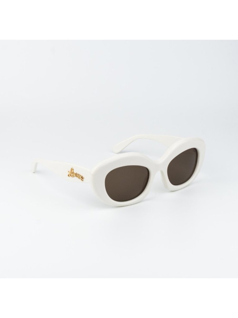Loewe Women Sunglasses Ivory Brown Square LW40153I CURVY 25E NEW AUTHENTIC